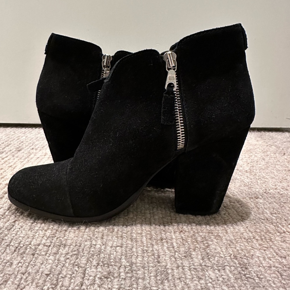rag & bone black suede booties size 37.5